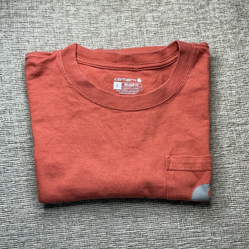 Carhartt Casual Orange Short Sleeve Tee with Graphic Detail - Picture 10 of 10